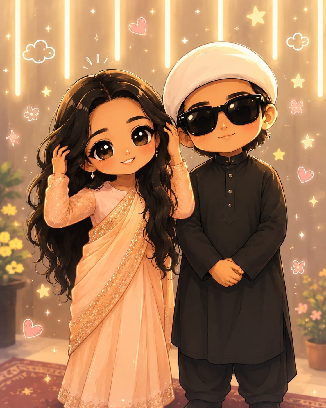Cartoon of Jozia and Alam